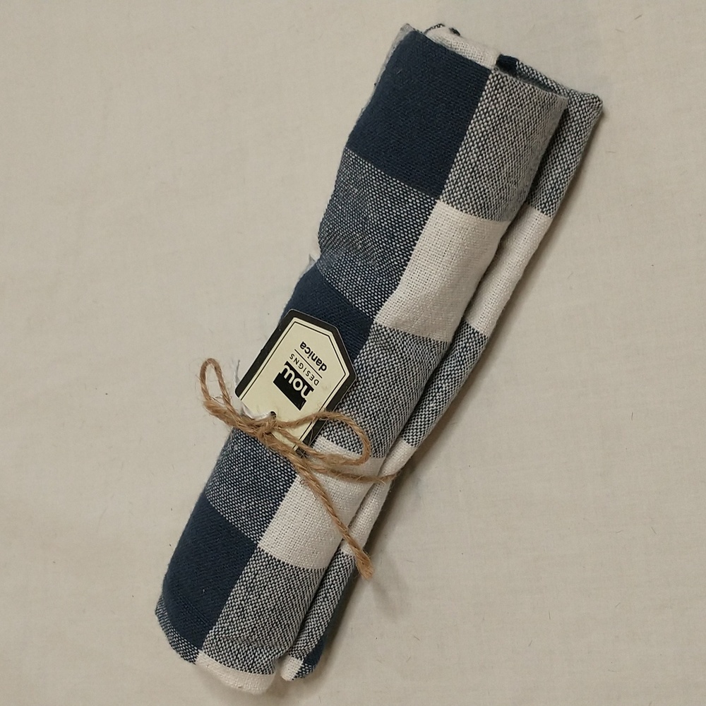 🏠 🍒 Now Designs Blue Plaid Dishtowel